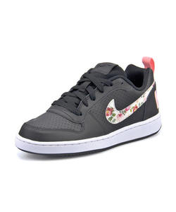 ＜G-FOOT＞ NIKE ナイキ COURT BOROUGH LOW VF GS キッズスニーカー(コートバーロウLOWVFGS) BQ7031 001 ブラック/ペールアイボリー/ピンクティント ガールズ