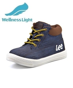 ＜G-FOOT＞ Lee リー KENAI キッズブーツスニーカー【軽量】(キナイ) 000820 ネイビー ボーイズ