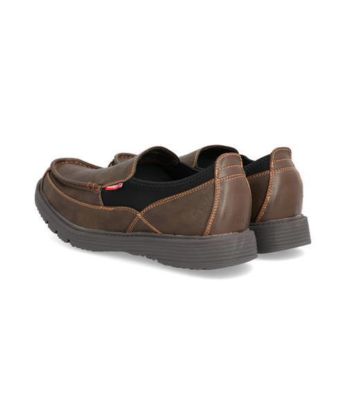 Bobson メンズ 通販 Bobson ボブソン メンズ カジュアルスリッポン 軽量 S ダークブラウン 285 ジーフットシューズマルシェ アスビー 公式