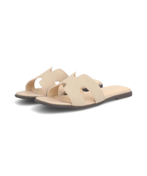 LSMR レスモア レディース スクエアHカットサンダル 220106 オーク ローヒール(-3.5cm)