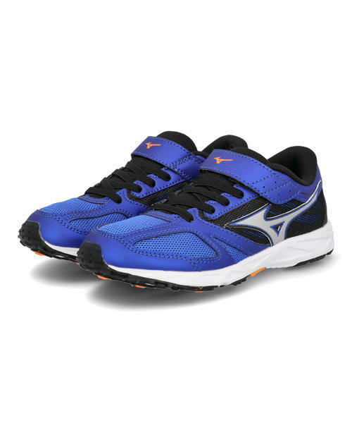 ミズノ Mizuno キッズ 通販 Mizuno ミズノ Speed Studs Belt キッズスニーカー 超軽量 スピードスタッズベルト K1gc1940 28 ブルー シルバー ブラック Bts2 ジーフットシューズマルシェ アスビー 公式