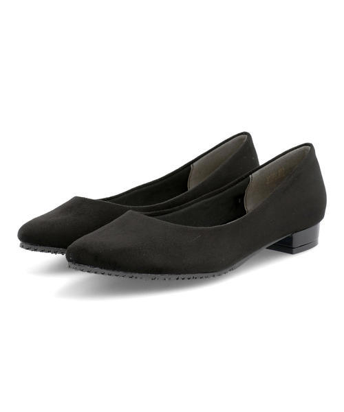 LSMR レスモア レディース ポインテッドカッターパンプス 421001 ブラック ローヒール(-3.5cm)
