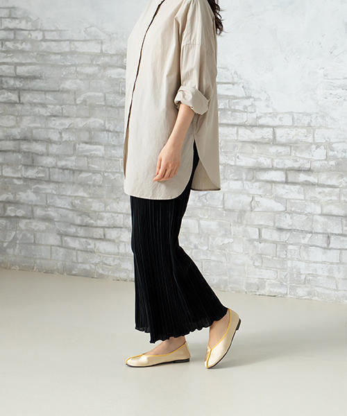 LSMR レスモア レディース チャイナシューズ 421016 ベージュ パンプス ローヒール(-3.5cm)
