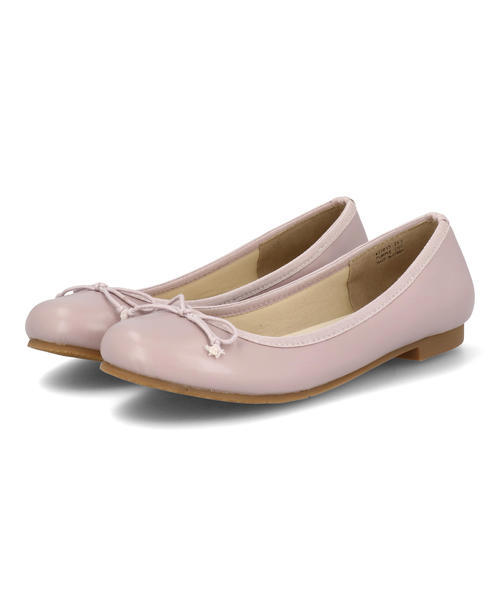 LSMR レスモア レディース ラウンドバレエシューズ 421015 パープル パンプス ローヒール(-3.5cm)