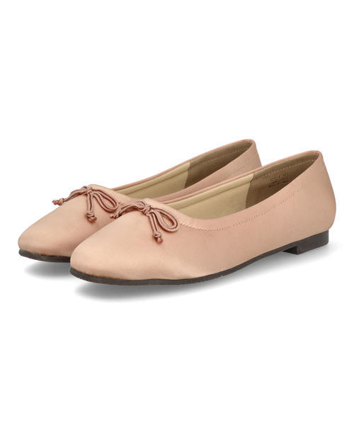 LSMR レスモア レディース スクエアバレエシューズ 421018 ピンク パンプス ローヒール(-3.5cm)