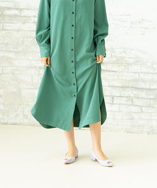 LSMR レスモア レディース バックルポインテッドパンプス 421002 パープル ローヒール(-3.5cm)