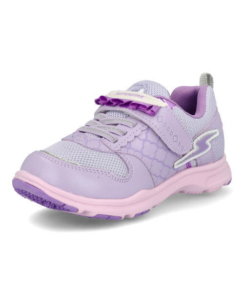 Superstar Kids キッズ 通販 Superstar スーパースター バネのチカラ キッズ スニーカー Ss K3104 パープル 1523 1525 ジーフットシューズマルシェ アスビー 公式