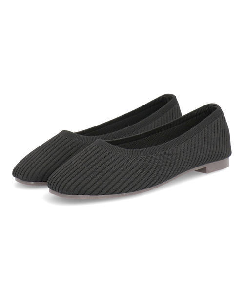 LSMR レスモア レディース ニットパンプス 421027 ブラック ローヒール(-3.5cm)