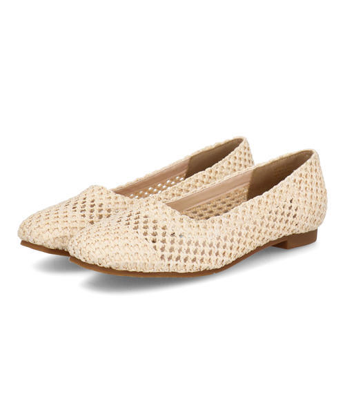 LSMR レスモア レディース メッシュパンプス 421024 アイボリー ローヒール(-3.5cm)