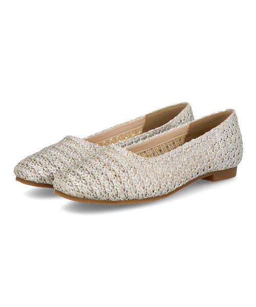 LSMR レスモア レディース メッシュパンプス 421024 シルバー ローヒール(-3.5cm)