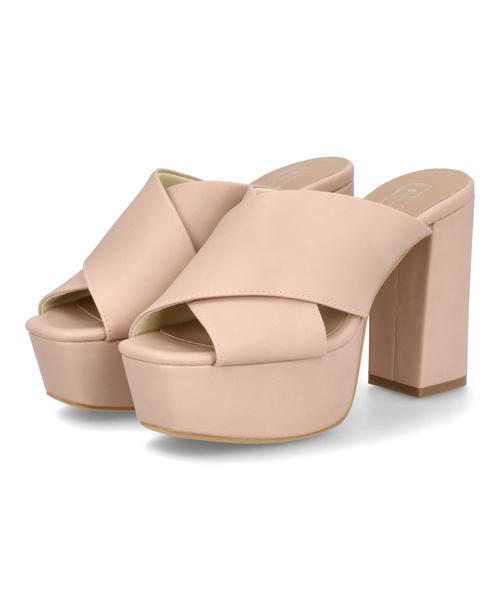 PINK CAT ピンクキャット レディース 厚底クロスベルトミュール BS-GF21SS-013 ピンク サンダル ハイヒール(7cm-)