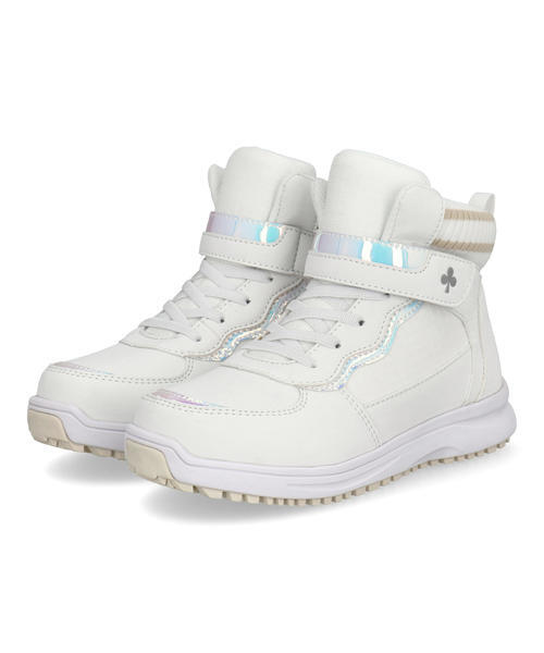 MADFOOT! マッドフット キッズ ブーツスニーカー【耐水/幅広3E】スノトレ ハイカット ウィンターシューズ 252006 ホワイト ガールズ MADFOOT! マッドフット キッズ ブーツスニーカー【耐水/幅広3E】スノトレ ハイカット ウィンターシューズ 252006 ホワイト ガールズ