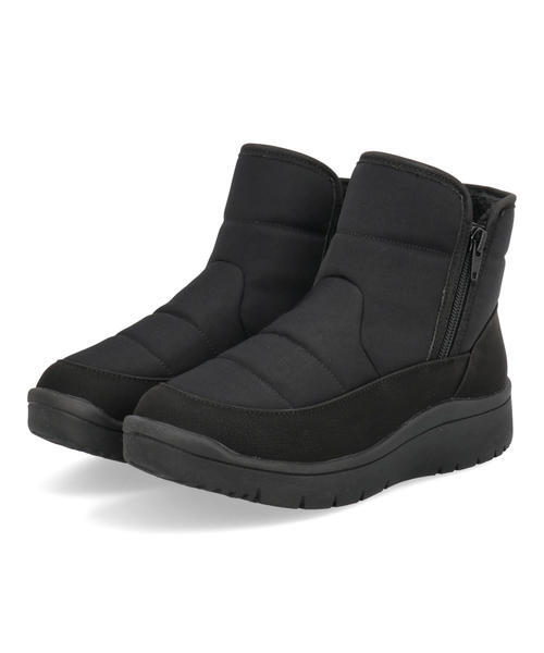MALL-WALKING BY PANSY モールウォーキングバイパンジー レディース Wファスナーショートブーツ【防水/幅広4E/滑りにくい/あったか】 3810 ブラック MALL-WALKING BY PANSY モールウォーキングバイパンジー レディース Wファスナーショートブーツ【防水/幅広4E/滑りにくい/あったか】 3810 ブラック