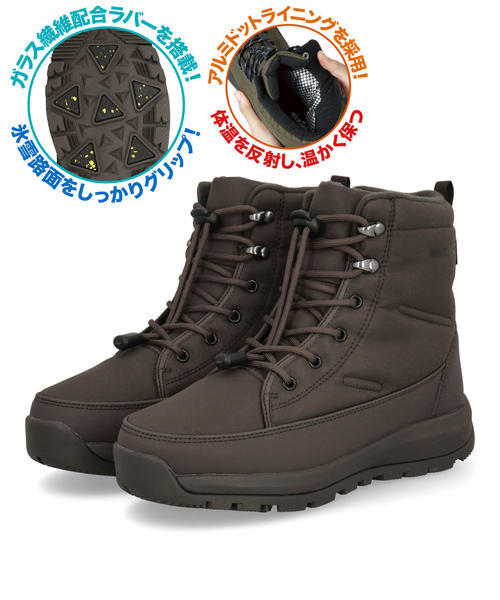 WILD THINGS ワイルドシングス レディース ウィンターブーツ【防水/滑りにくい/ガラス繊維配合ソール/熱反射保温/幅広3E】防寒 250001 ブラウン ショート WILD THINGS ワイルドシングス レディース ウィンターブーツ【防水/滑りにくい/ガラス繊維配合ソール/熱反射保温/幅広3E】防寒 250001 ブラウン ショート