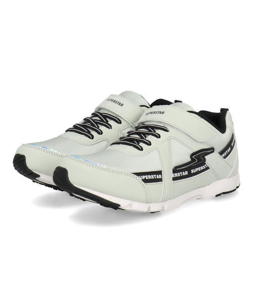 SUPERSTAR スーパースター バネのチカラ キッズスニーカー【超軽量】子供靴 運動会 運動靴 ストラップシューズ SS J7210G ミント ガールズ