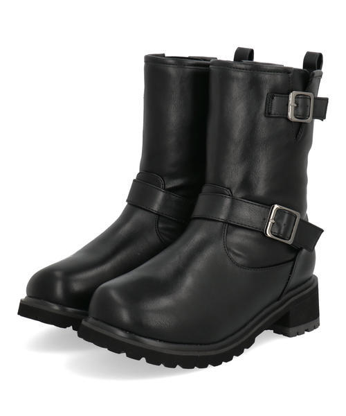 la farfa ラファーファ レディース ヒールエンジニアブーツ【幅広4E/大きいサイズ】取り外せる二重中敷で調節可能 6000 ブラック ミドル la farfa ラファーファ レディース ヒールエンジニアブーツ【幅広4E/大きいサイズ】取り外せる二重中敷で調節可能 6000 ブラック ミドル