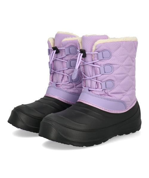 Candy Perfume キャンディパフューム キッズ ボア付きウィンターブーツ【防水/防寒/軽量】 1232 パープル ガールズ Candy Perfume キャンディパフューム キッズ ボア付きウィンターブーツ【防水/防寒/軽量】 1232 パープル ガールズ