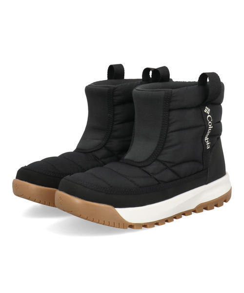 Columbia コロンビア YOUTH SNOWTROT MID【撥水/保温】キッズウィンターブーツ(ユーススノートロットミッド) BY2238 010 ブラック/シーソルト ボーイズ