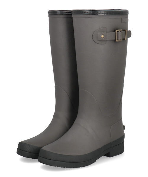 heal me ヒールミー レディース ベルト付き防寒ロングレインブーツ【滑りにくい/屈曲性】長靴 225100 ダークブラウン レインシューズ