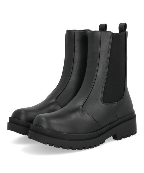 North Date ノースデイト レディース スパイク付きサイドゴアウィンターブーツ【折りたたみ金属スパイク/蓄熱保温/ボアライナー/降雪地】 KH-7201 ブラック ショ North Date ノースデイト レディース スパイク付きサイドゴアウィンターブーツ【折りたたみ金属スパイク/蓄熱保温/ボアライナー/降雪地】 KH-7201 ブラック ショ