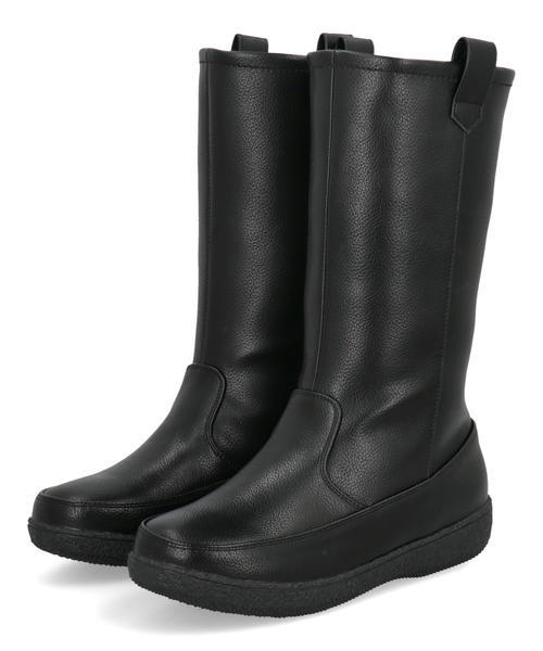 North Date ノースデイト レディース ハーフウィンターブーツ【耐水/折りたたみ金属スパイク/蓄熱保温/ボアライナー/降雪地】 MTA-25739 ブラック/コンビ ミドル North Date ノースデイト レディース ハーフウィンターブーツ【耐水/折りたたみ金属スパイク/蓄熱保温/ボアライナー/降雪地】 MTA-25739 ブラック/コンビ ミドル