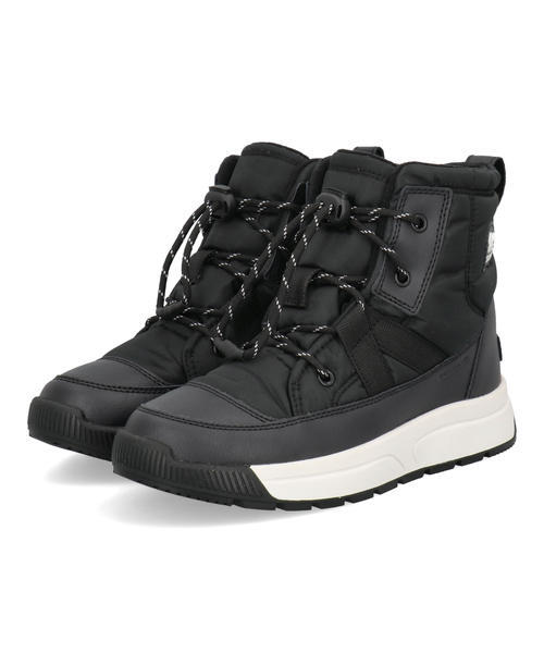 SOREL ソレル YOUTH WHITNEY 3 MID WP【防水/防寒/降雪地】キッズブーツ(ユースウィットニー3ミッドウォータープルーフ) NY5288 010 ブラック/シーソルト ボーイ