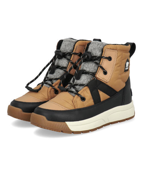 SOREL ソレル YOUTH WHITNEY 3 MID WP【防水/防寒/降雪地】キッズブーツ(ユースウィットニー3ミッドウォータープルーフ) NY5288 253 トーニーバフ/ブラック ボー