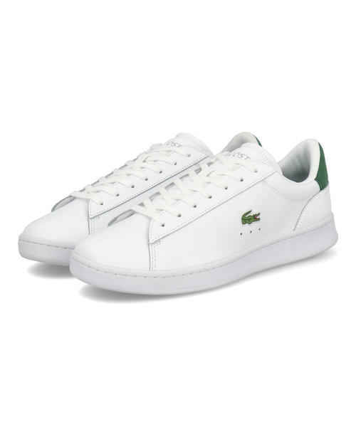 LACOSTE ラコステ CARNABY SET 224 1 SMA メンズレザースニーカー(カーナビーセット2241SMA) 48SMA0011 1R5 ホワイト/ダークグリーン ローカット