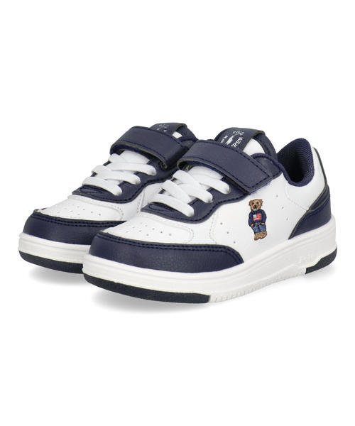 Polo Ralph Lauren �|�������t���[���� MASTERS COURT 2 PS �L�b�Y�X�j�[�J�[ �q���C �V���[�Y(�}�X�^�[�Y�R�[�g2PS) CWPOCFTTZ220061 100 �z���C�g/�l�C�r�[ �t