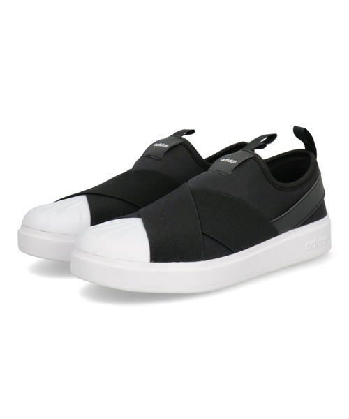 adidas �A�f�B�_�X STREETTALK SLIPON ���f�B�[�X�X�j�[�J�[(�X�g���[�g�g�[�N�X���b�|��) KK0372 �R�A�u���b�N/�t�b�g�E�F�A�z���C�g/�t�b�g�E�F�A�z���C�g ��
