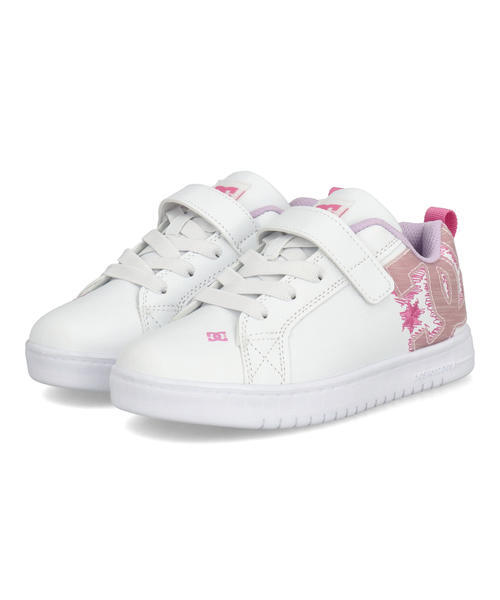 DC SHOES �f�B�[�V�[�V���[�Y KS COURT GRAFFIK LITE EV�y�y�ʁz�L�b�Y�X�j�[�J�[ �q���C(�L�b�Y�R�[�g�O���t�B�b�N���C�gEV) DK261601 WPK �z���C�g/�s���N �K