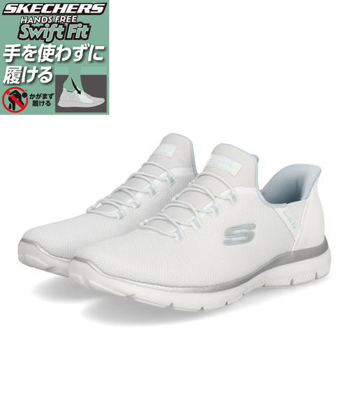 SKECHERS �X�P�b�`���[�Y SWIFT FIT �X�E�B�t�g�t�B�b�g PURE GENIUS-PURE VIBES�y���y�ʁz���f�B�[�X�X�j�[�J�[(�s���A�W�[�j�A�X) 897957 WHT �z���C�g ���[�J