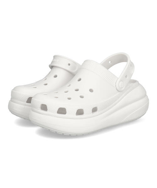 crocs �N���b�N�X CRUSH CLOG�y2WAY�z���f�B�[�X����T���_�� �T�{(�N���b�V���N���b�O) 207521 100 �z���C�g �n�C�q�[��(7cm-)