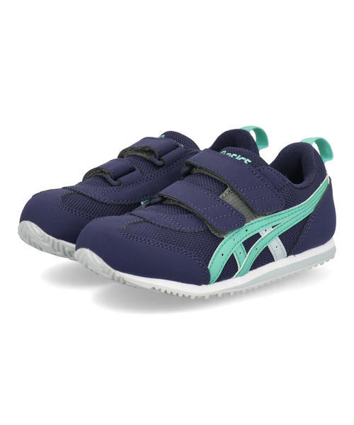 ASICS KIDS SUKU2 �A�V�b�N�X �X�N�X�N IDAHO MINI 5 �L�b�Y�X�j�[�J�[ �q���C �V���[�Y 2�{�x���g(�A�C�_�z�~�j5) 1144A434 400 �l�C�r�[�u���[/�O���[�� �{�[