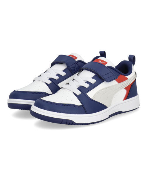 PUMA �v�[�} REBOUND V6 LO AC+ PS �L�b�Y�X�j�[�J�[ �q���C �X�g���b�v�V���[�Y(���o�E���hV6���EAC+PS) 397419 33 �u���[�W���G��/�t�F�U�[�O���[/�z���C�g �{