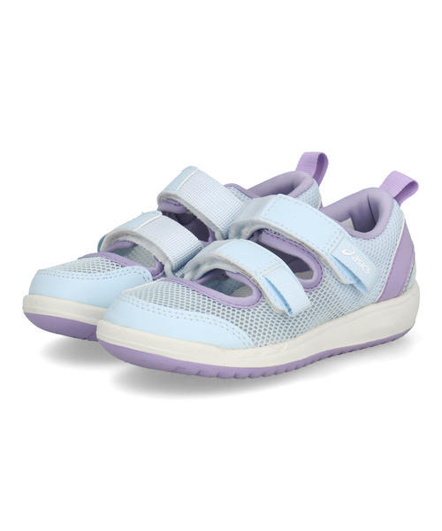 ASICS KIDS SUKU2 �A�V�b�N�X �X�N�X�N MESHOES MINI 3 �L�b�Y�T���_�� �T�}�[�V���[�Y �q���C 2�{�x���g(�~�[�V���[�Y�~�j3) 1144A432 400 ���C�g�u���[ �X�j�[