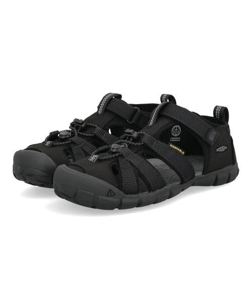KEEN �L�[�� YOUTH SEACAMP 2 CNX�y�������p�z�L�b�Y�X�|�[�c�T���_�� �q���C �A�E�g�h�A�V���[�Y(�V�[�L�����v2CNX) 1027418 �u���b�N/�O���[ �{�[�C�Y