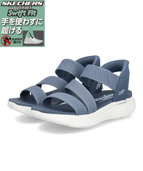 SKECHERS �X�P�b�`���[�Y SWIFT FIT �X�E�B�t�g�t�B�b�g SONIC LITE-EASY TIMES�y�y�ʁz���f�B�[�X�T���_��(�\�j�b�N���C�g) 898085 NVY �l�C�r�[ �~�h���q�[��(