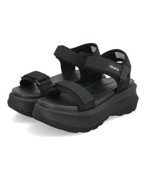 SHAKA �V���J NEO BUNGY S CHUNKY GES ���f�B�[�X����X�|�[�c�T���_�� �X�g���b�v�T���_�� �X�|�T��(�l�I�o���W�[S�`�����L�[GES) SK-323 �u���b�N �n�C�q�[��(