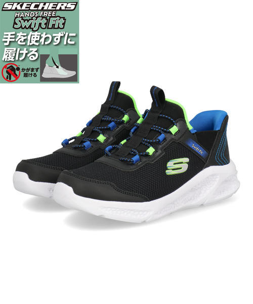 SKECHERS �X�P�b�`���[�Y SWIFT FIT �X�E�B�t�g�t�B�b�g CRATER-LIGHTS-DECLAN �y�� �L�b�Y�X�j�[�J�[(�N���[�^�[���C�g) 415059L �u���b�N/�u���[/���C�� �{�[