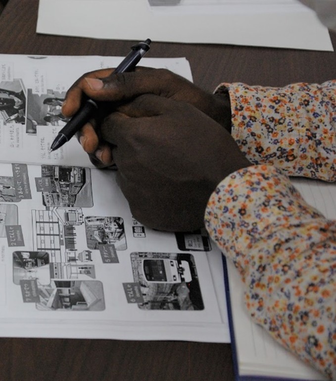 教材も工夫をして