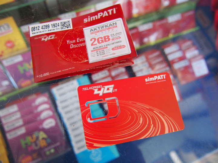 Telekomsel社のプリペイドSIMカード「sim PATI」