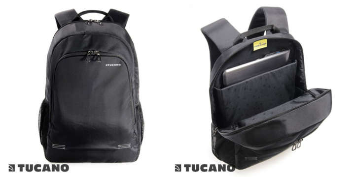 ▲「TUCANO FORTE リュックサック/バックパック」(9612円)カラー:ブラック、カーキ サイズ:32×47×18cm シンプルなバックパック。背面部にはキャリーサポーター付き。15.6インチのノートPCを収納可能。