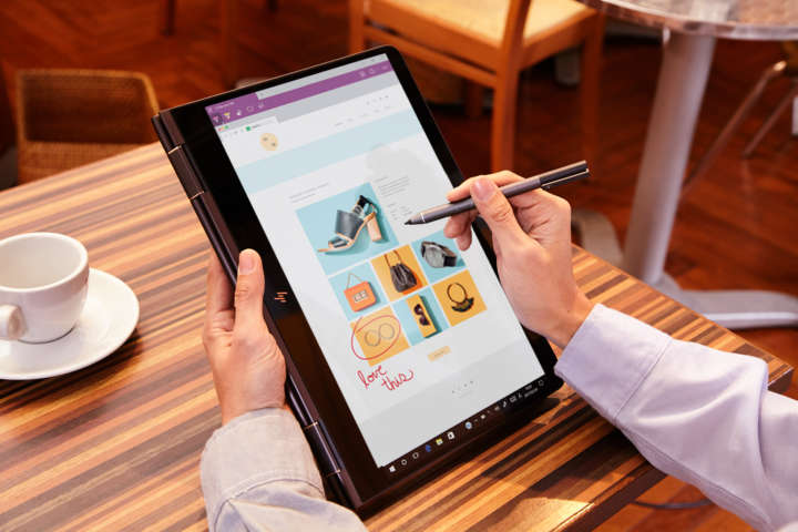 ▲アクティブペン同梱モデルにはHP Pen Controlソフトがプリインストールされており、ペンにあるボタンの動作割り当てを個別設定可能。右クリック、消去、音量上げ/下げなど23種類の機能の中から選択できる