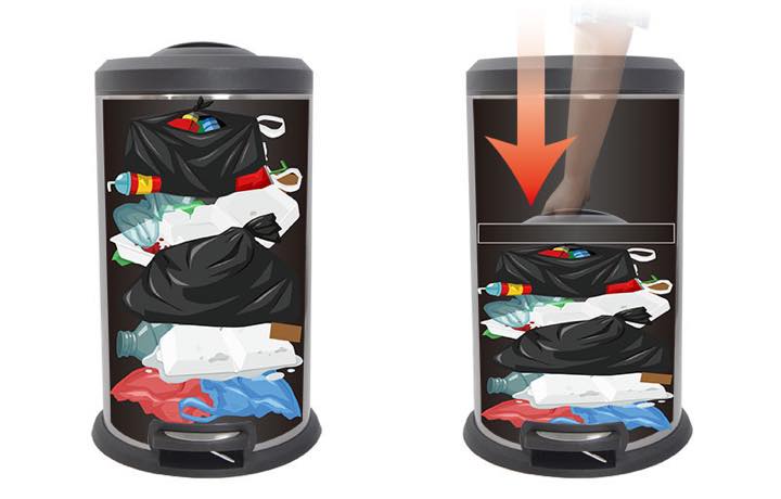 ゴミ袋が閉まらない じゃあギュッと押して圧縮しちゃおう Gp Part 2