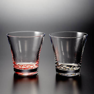 皇居御品ペアグラス ペアフリーグラス（ネモフィラ柄）G099-T297 / 東洋佐々木ガラス(株