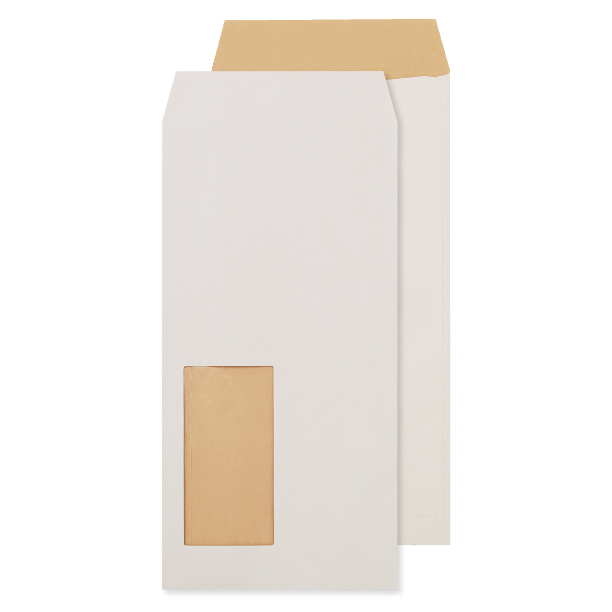 長3窓封筒 ホワイトブラウン 100g