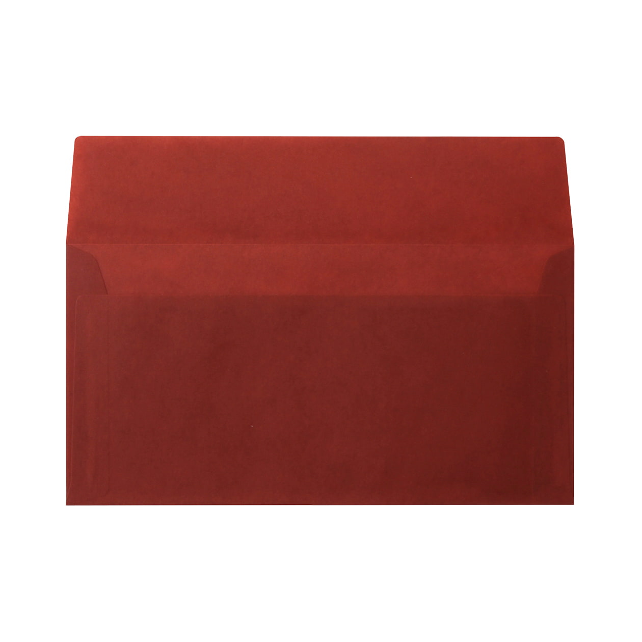 長3カマス封筒 クラフトロウ引き レッド 羽車公式サイト 紙 印刷 デザイン