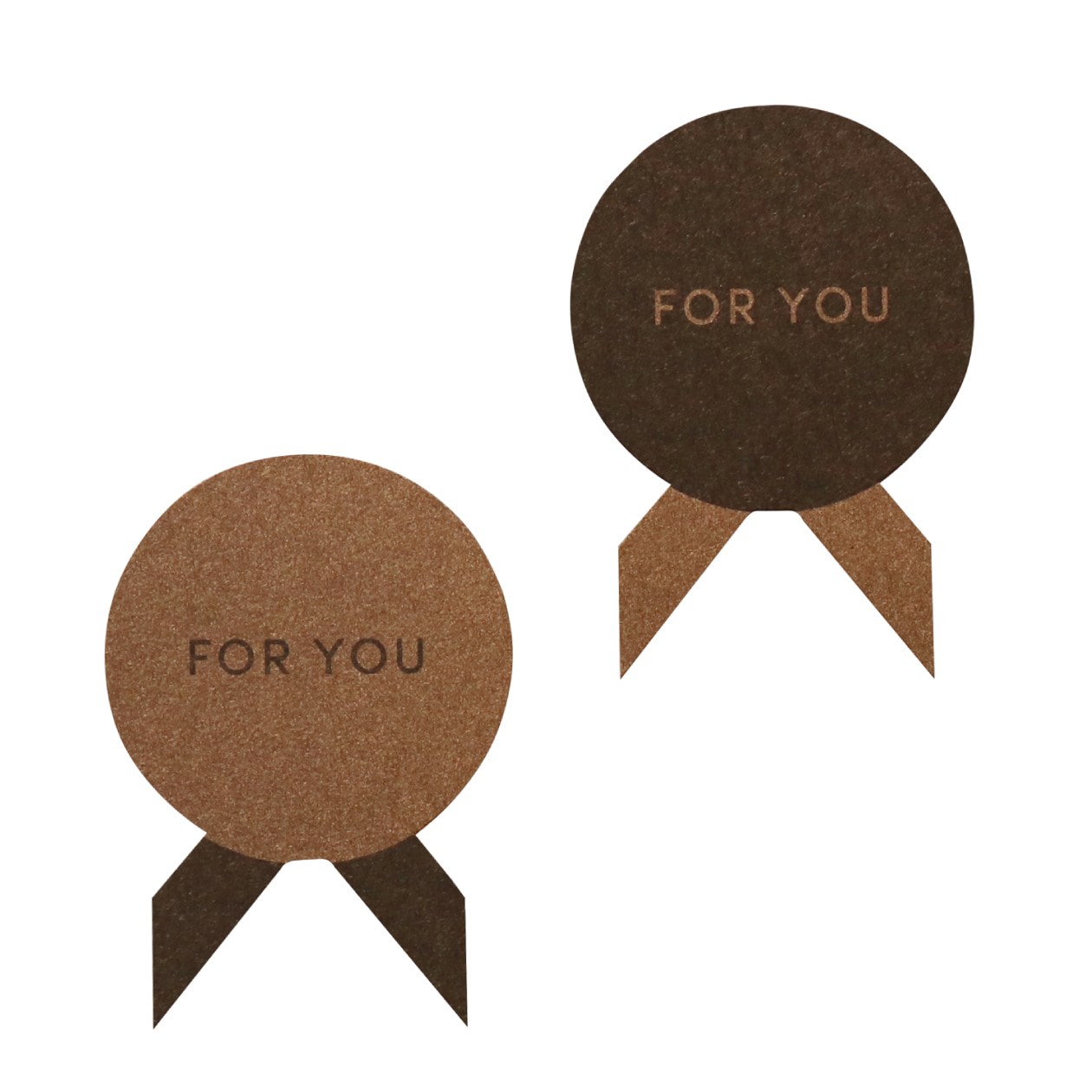 シール リボン FOR YOU 20面 チョコレート
