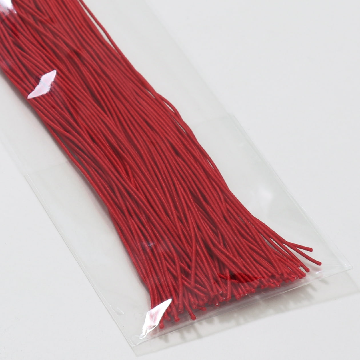 ゴム紐（太）レッド 約30cm 100本入